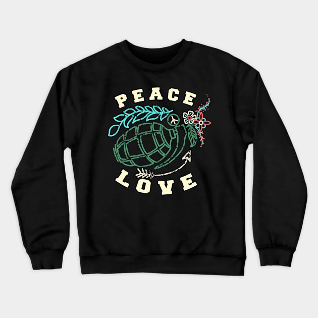 peace and love Crewneck Sweatshirt by donipacoceng